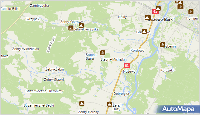 mapa Stepna-Michałki, Stepna-Michałki na mapie Targeo