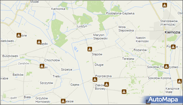 mapa Stępów, Stępów na mapie Targeo