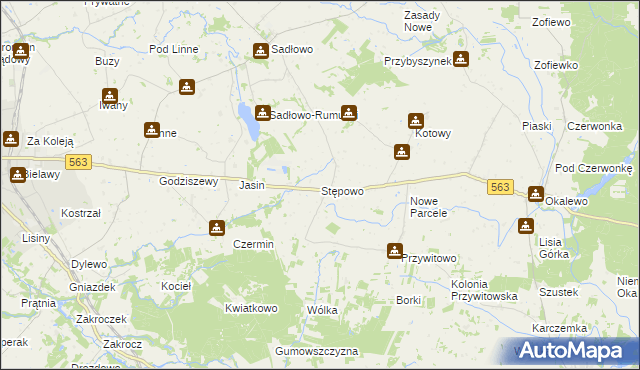 mapa Stępowo, Stępowo na mapie Targeo