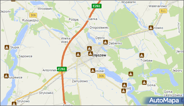 mapa Stęszew, Stęszew na mapie Targeo