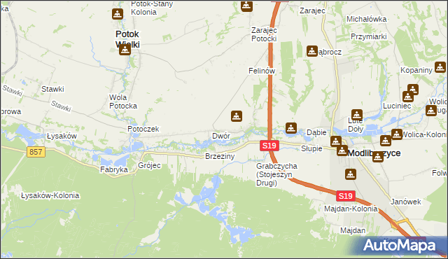 mapa Stojeszyn Pierwszy, Stojeszyn Pierwszy na mapie Targeo