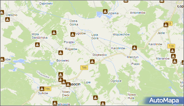 mapa Stojewsko, Stojewsko na mapie Targeo