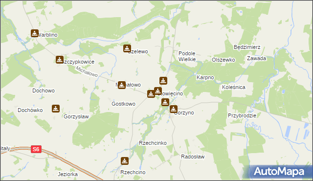 mapa Stowięcino, Stowięcino na mapie Targeo