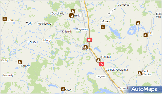 mapa Stożne gmina Kowale Oleckie, Stożne gmina Kowale Oleckie na mapie Targeo