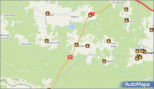 mapa Straszów gmina Przewóz, Straszów gmina Przewóz na mapie Targeo