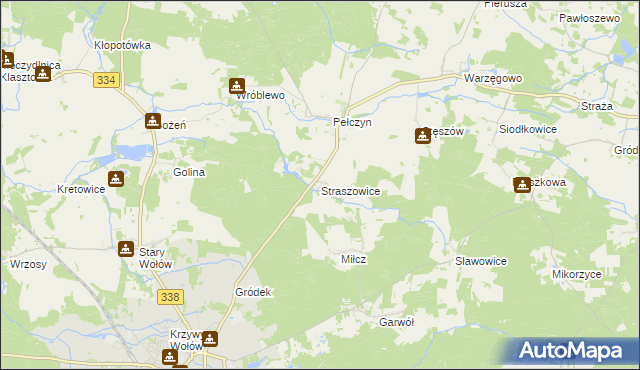 mapa Straszowice, Straszowice na mapie Targeo