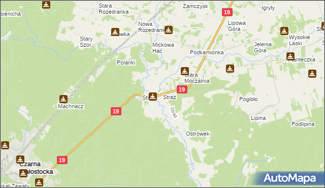 mapa Straż, Straż na mapie Targeo