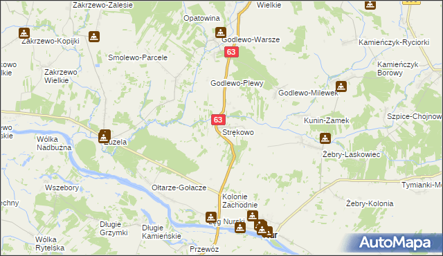 mapa Strękowo, Strękowo na mapie Targeo