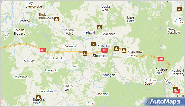 mapa Stromiec, Stromiec na mapie Targeo
