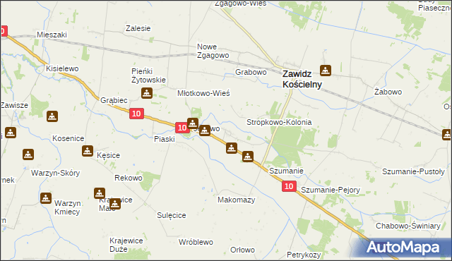 mapa Stropkowo, Stropkowo na mapie Targeo