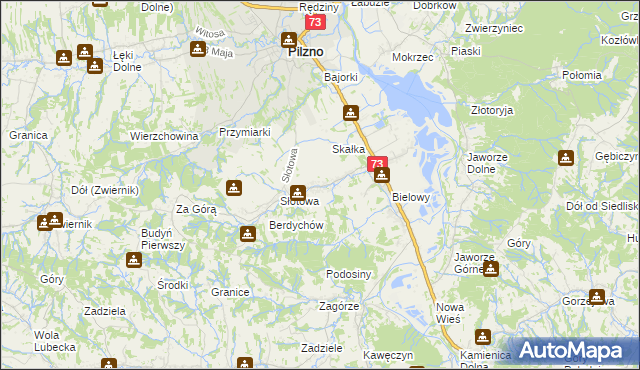 mapa Strzegocice, Strzegocice na mapie Targeo