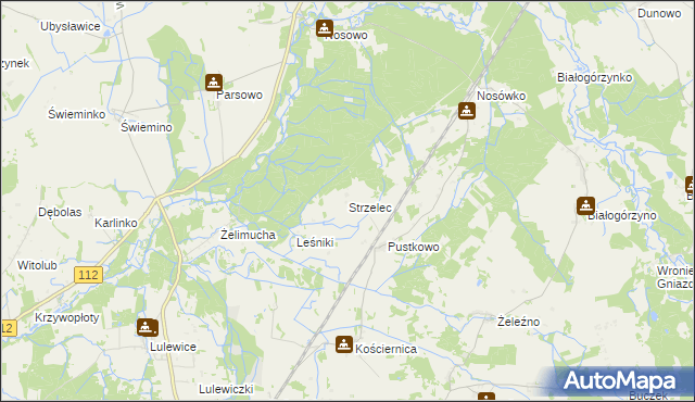 mapa Strzelec, Strzelec na mapie Targeo