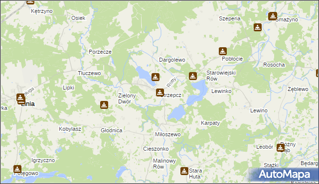 mapa Strzepcz, Strzepcz na mapie Targeo