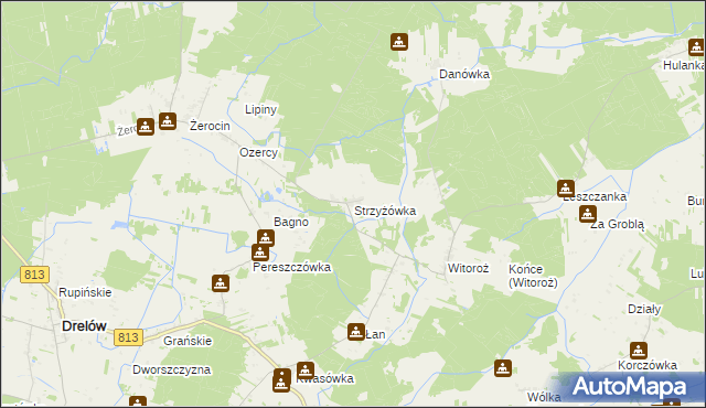 mapa Strzyżówka, Strzyżówka na mapie Targeo