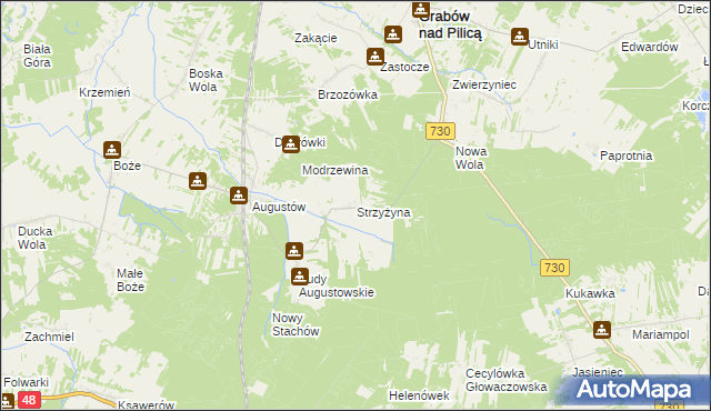 mapa Strzyżyna, Strzyżyna na mapie Targeo