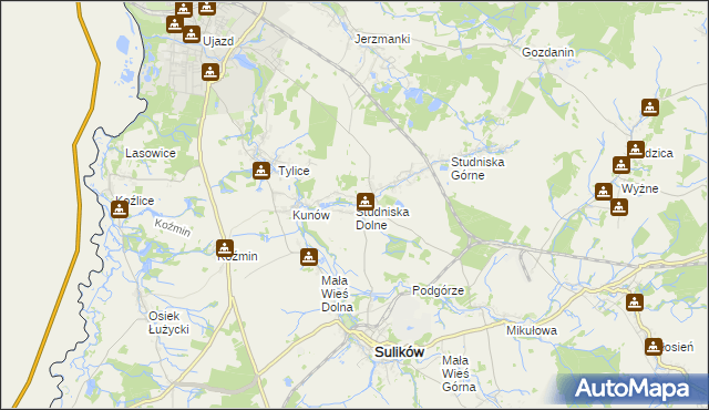 mapa Studniska Dolne, Studniska Dolne na mapie Targeo