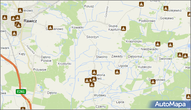 mapa Stwolno, Stwolno na mapie Targeo