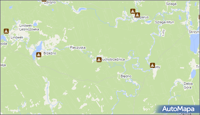 mapa Suchobrzeźnica, Suchobrzeźnica na mapie Targeo