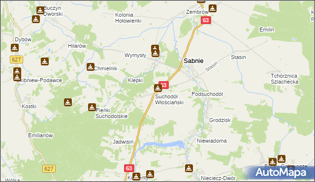 mapa Suchodół Szlachecki, Suchodół Szlachecki na mapie Targeo