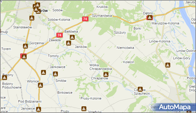 mapa Suchodółka, Suchodółka na mapie Targeo