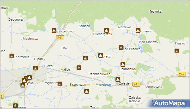 mapa Suchoręcz, Suchoręcz na mapie Targeo