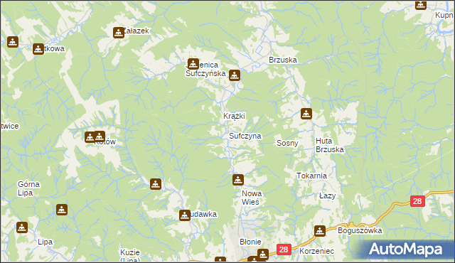 mapa Sufczyna, Sufczyna na mapie Targeo