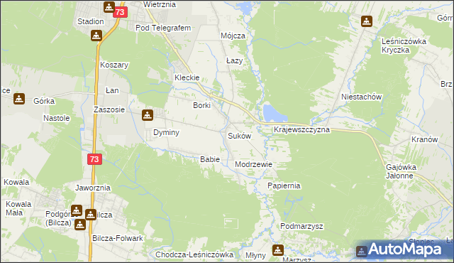 mapa Suków gmina Daleszyce, Suków gmina Daleszyce na mapie Targeo