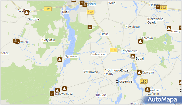 mapa Sułaszewo, Sułaszewo na mapie Targeo