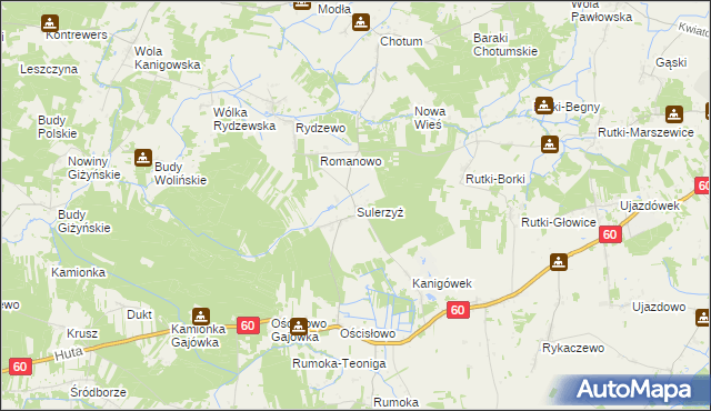 mapa Sulerzyż, Sulerzyż na mapie Targeo