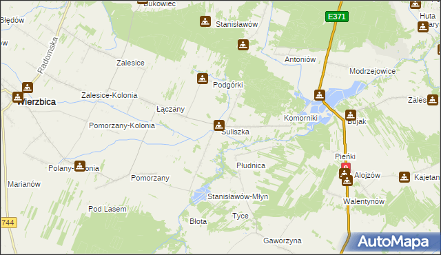 mapa Suliszka, Suliszka na mapie Targeo