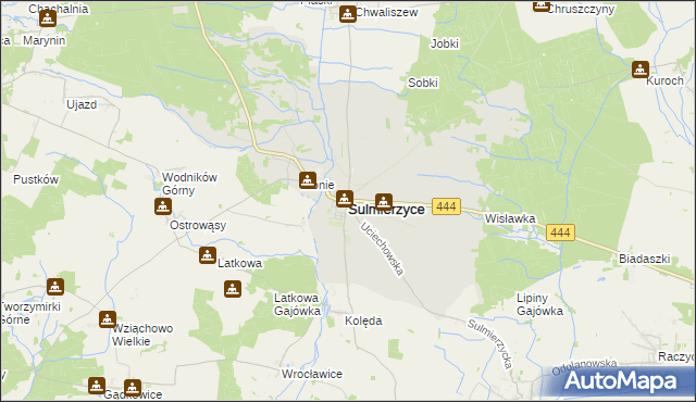 mapa Sulmierzyce powiat krotoszyński, Sulmierzyce powiat krotoszyński na mapie Targeo