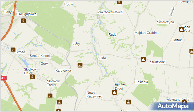 mapa Sulów, Sulów na mapie Targeo