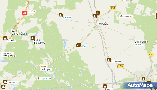 mapa Sułów gmina Rzepin, Sułów gmina Rzepin na mapie Targeo