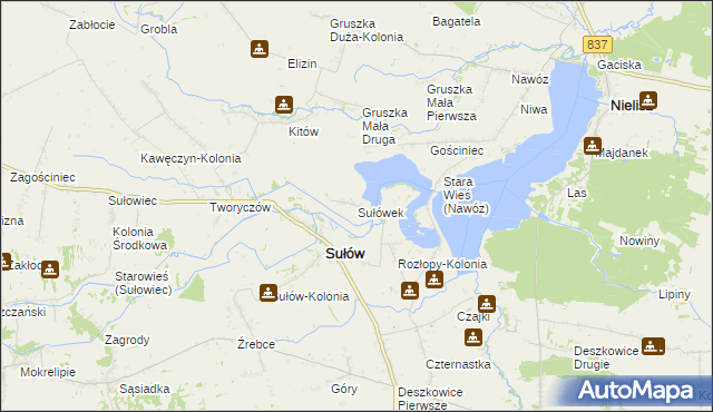 mapa Sułówek gmina Sułów, Sułówek gmina Sułów na mapie Targeo