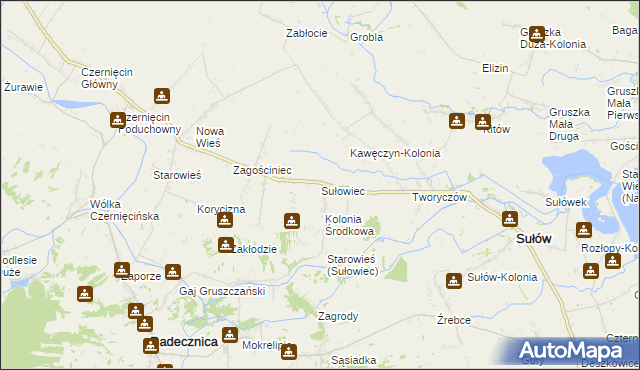 mapa Sułowiec, Sułowiec na mapie Targeo