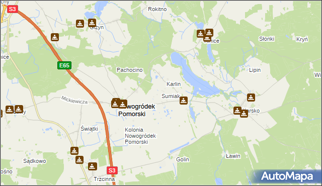 mapa Sumiak, Sumiak na mapie Targeo