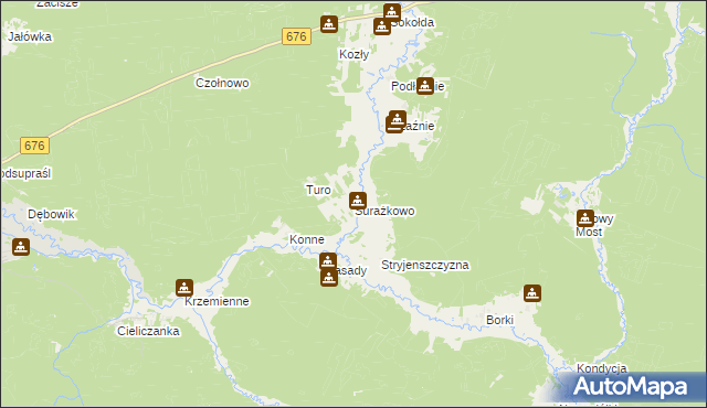 mapa Surażkowo, Surażkowo na mapie Targeo