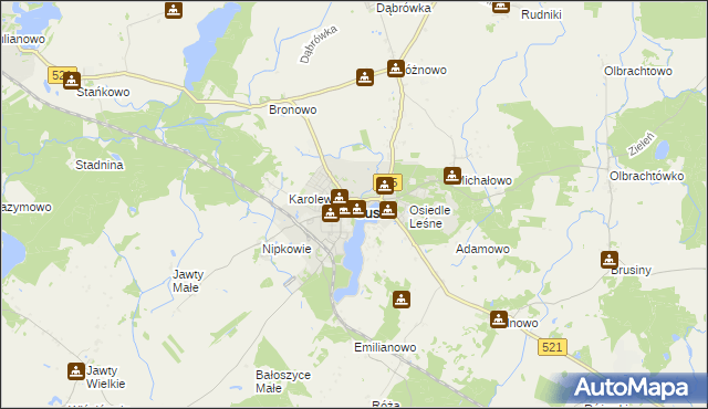 mapa Susz, Susz na mapie Targeo