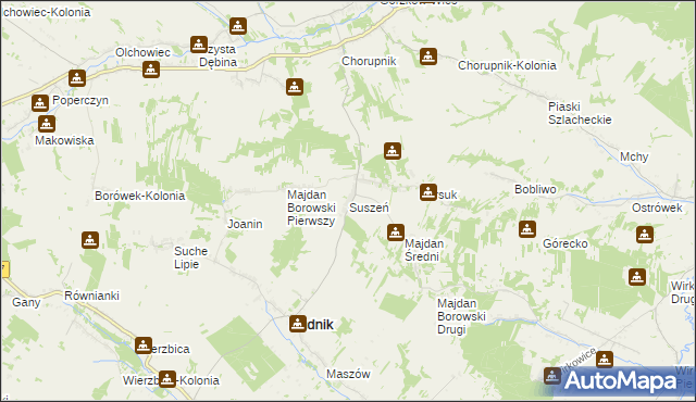 mapa Suszeń, Suszeń na mapie Targeo