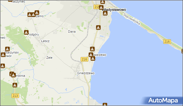 mapa Swarzewo, Swarzewo na mapie Targeo