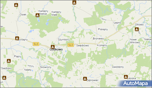 mapa Swędkowo, Swędkowo na mapie Targeo