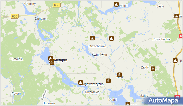 mapa Świdrówko, Świdrówko na mapie Targeo