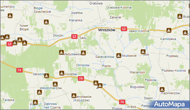 mapa Świeciechów, Świeciechów na mapie Targeo