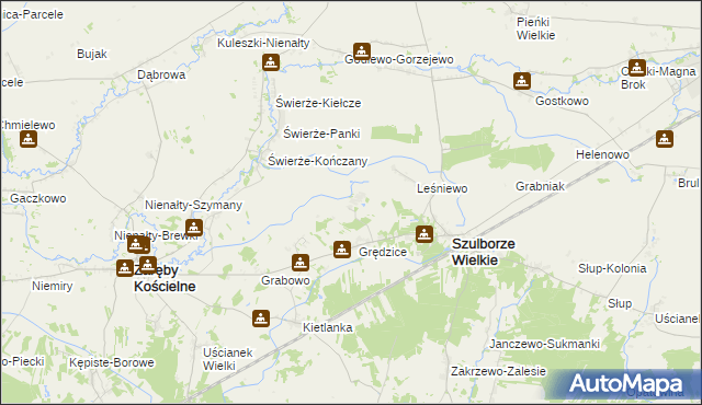 mapa Świerże-Leśniewek, Świerże-Leśniewek na mapie Targeo