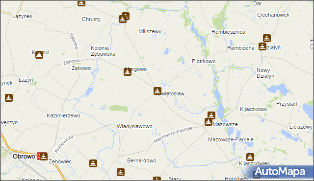 mapa Świętosław gmina Ciechocin, Świętosław gmina Ciechocin na mapie Targeo