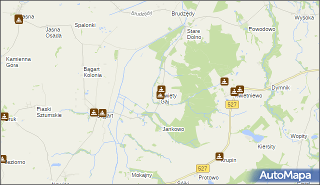 mapa Święty Gaj, Święty Gaj na mapie Targeo