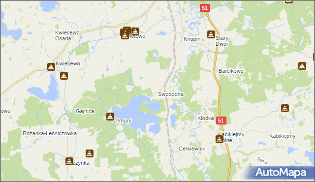 mapa Swobodna, Swobodna na mapie Targeo