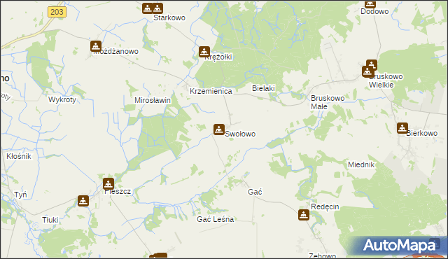 mapa Swołowo, Swołowo na mapie Targeo