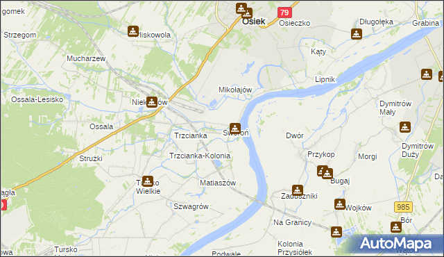 mapa Sworoń, Sworoń na mapie Targeo