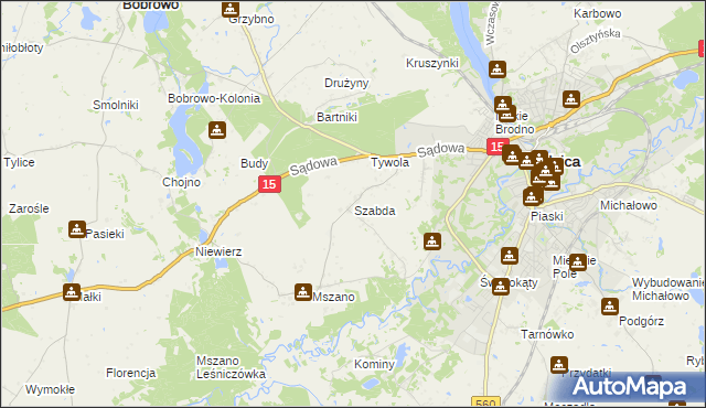 mapa Szabda, Szabda na mapie Targeo